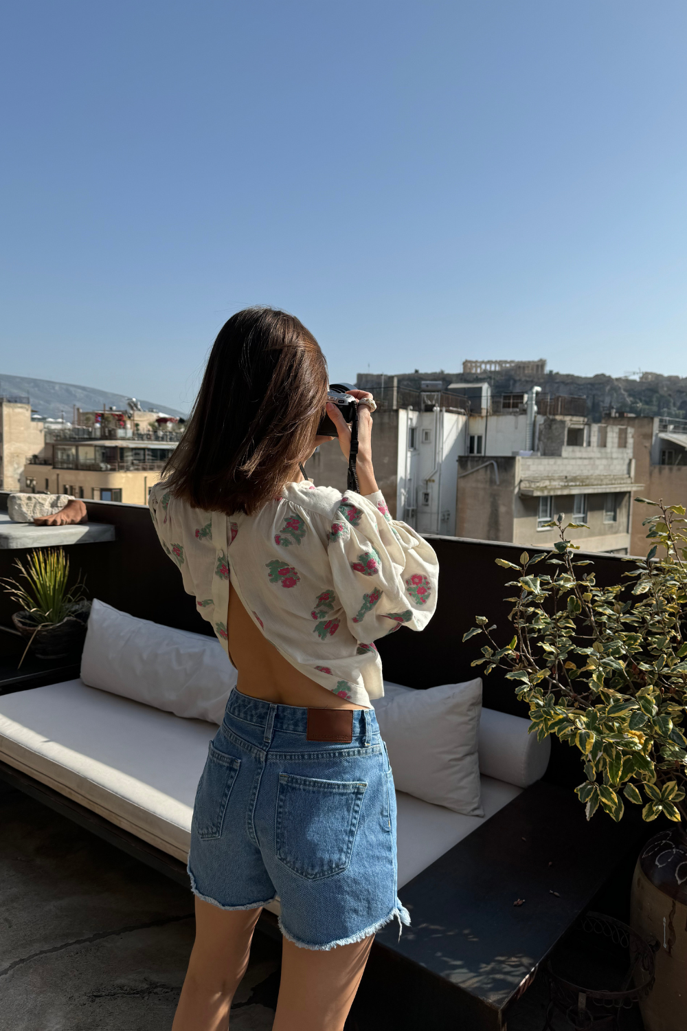 SHORT EN DENIM KEY BLEU