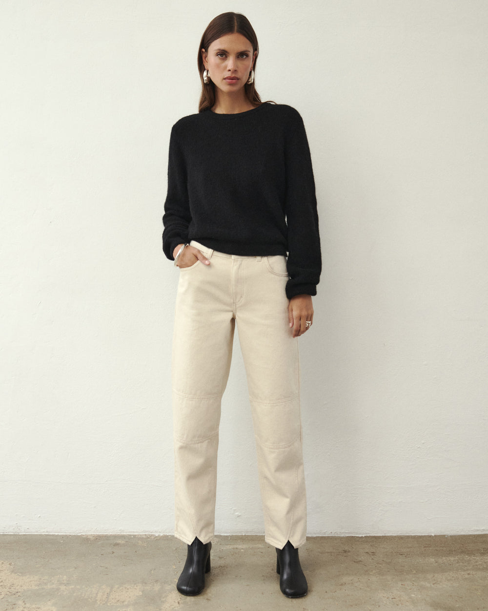 SWETER WEŁNIANY PALM BLACK