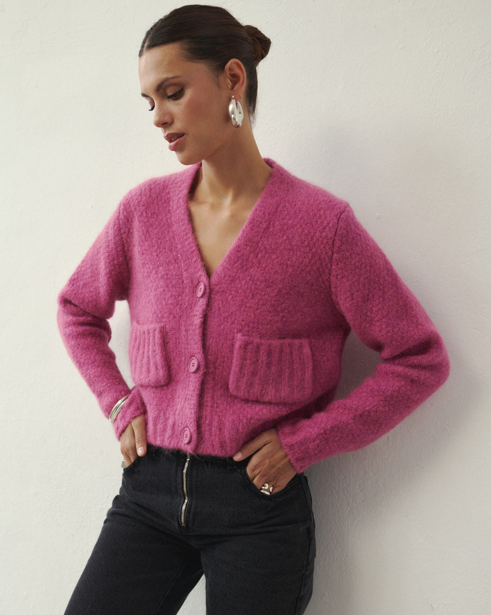 KARDIGAN WEŁNIANY GETTY PINK