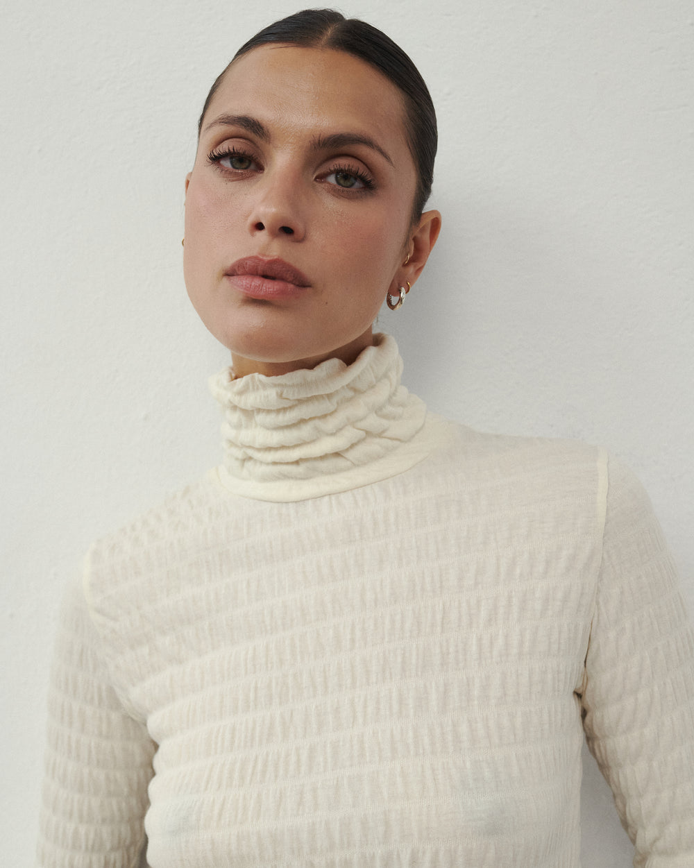 WAFFLE LONGSLEEVE ECRU