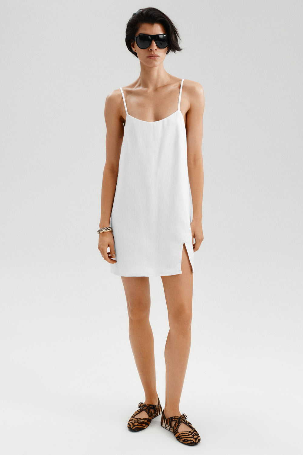 SUKIENKA MINI LNIANA PASTIS WHITE
