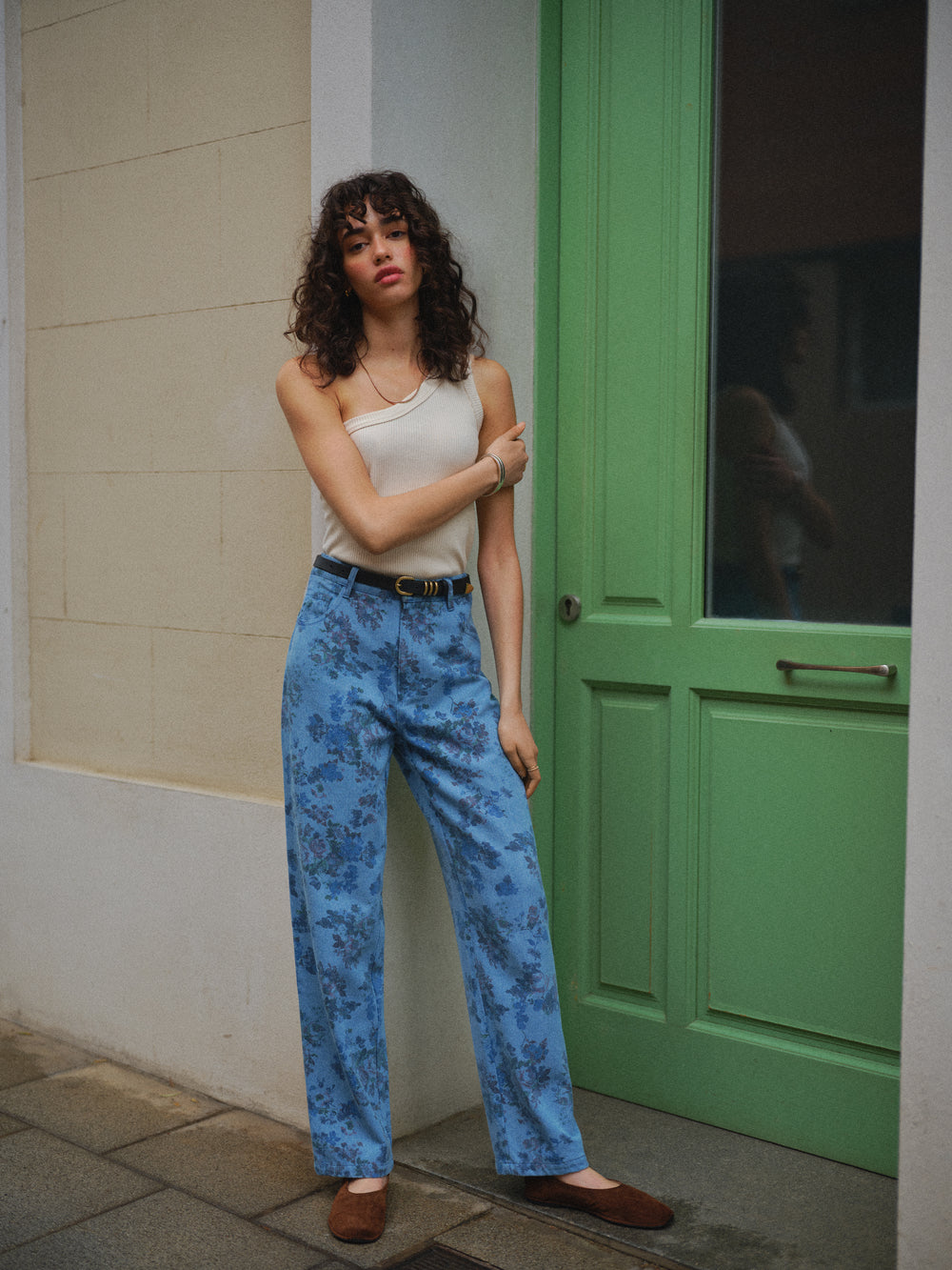 LOTUS JEANS FLORES PRINT