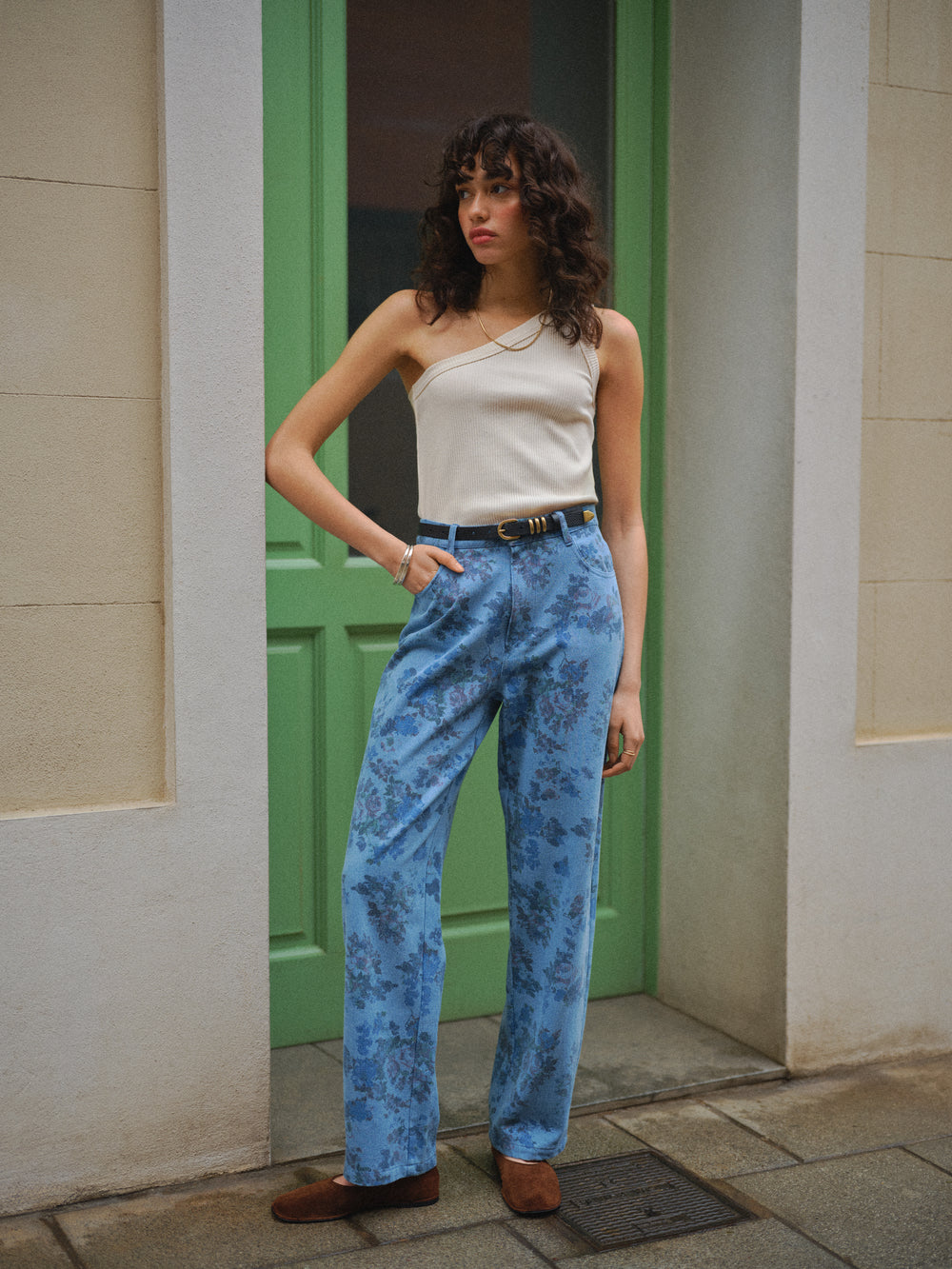 LOTUS JEANS FLORES PRINT