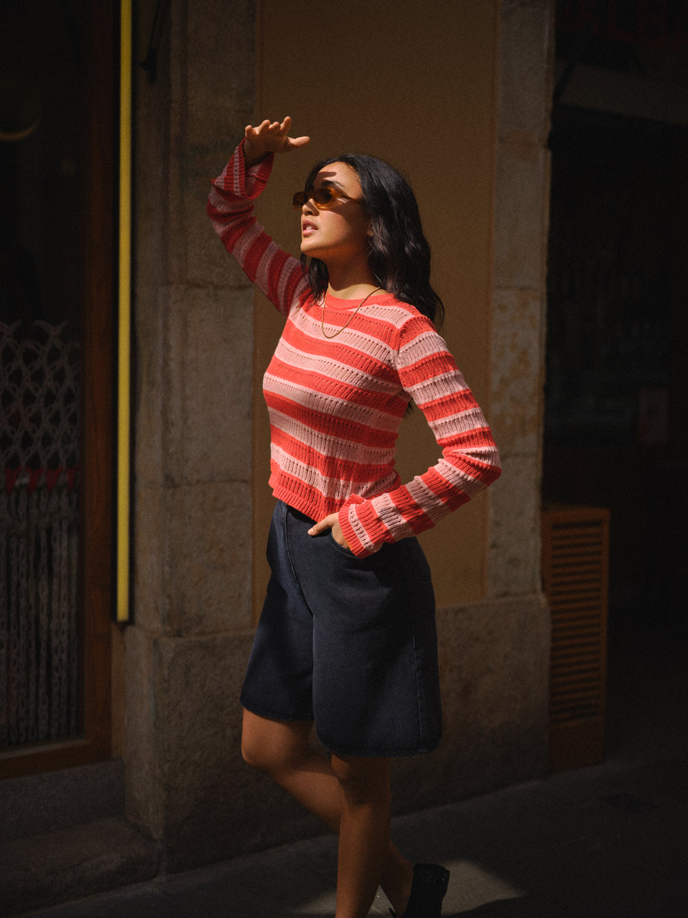 ECLIPSE KNITTED LONGSLEEVE PINK-ORANGE