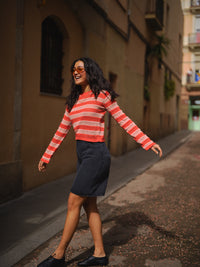 ECLIPSE KNITTED LONGSLEEVE PINK-ORANGE