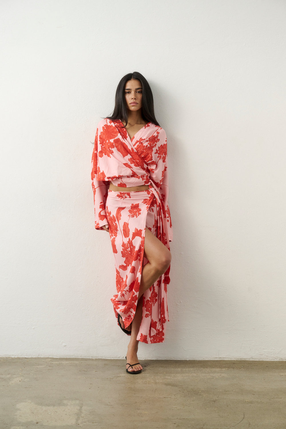 JUPE MAXI LISA CORAL BLOOM