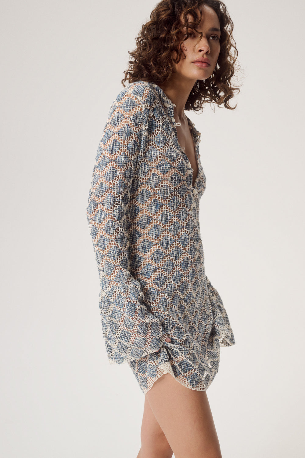 ROBE EN MAILLE EZRA BLUE