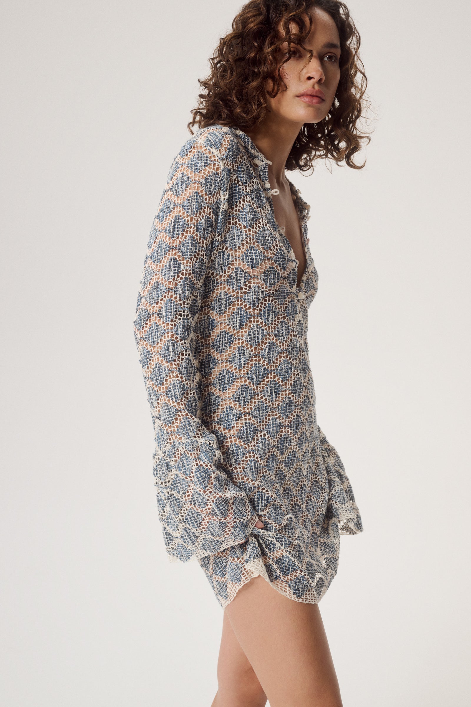 ROBE EN MAILLE EZRA BLUE