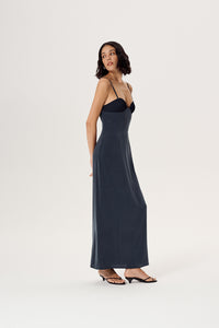 MOSS MAXI DRESS NAVY