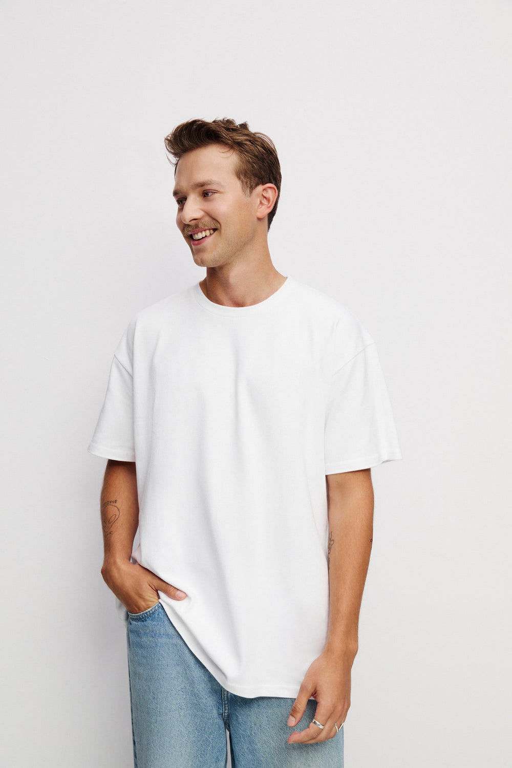 T-SHIRT MĘSKI SPADE ORGANIC BIAŁY