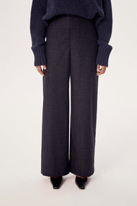 SPODNIE WEŁNIANE MASON NAVY CHECK