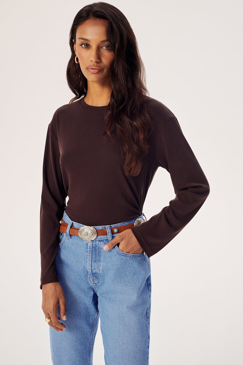 LONGSLEEVE BERRY BROWN