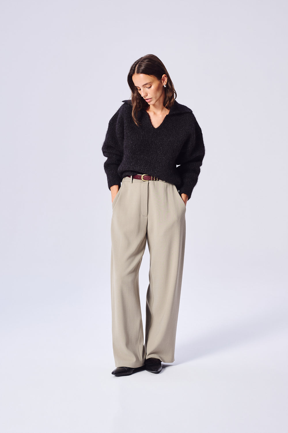 SWETER WEŁNIANY ODETTE GRAPHITE