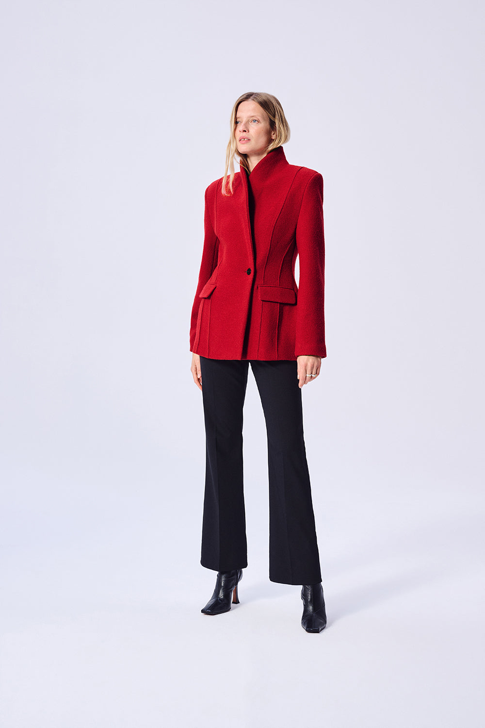 WOOL BLAZER SUITS RED