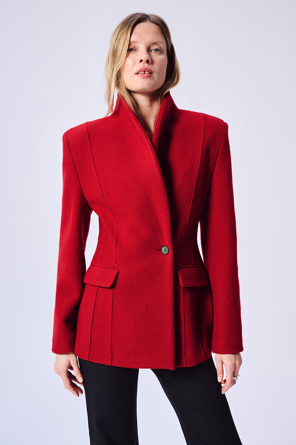 WOOL BLAZER SUITS RED