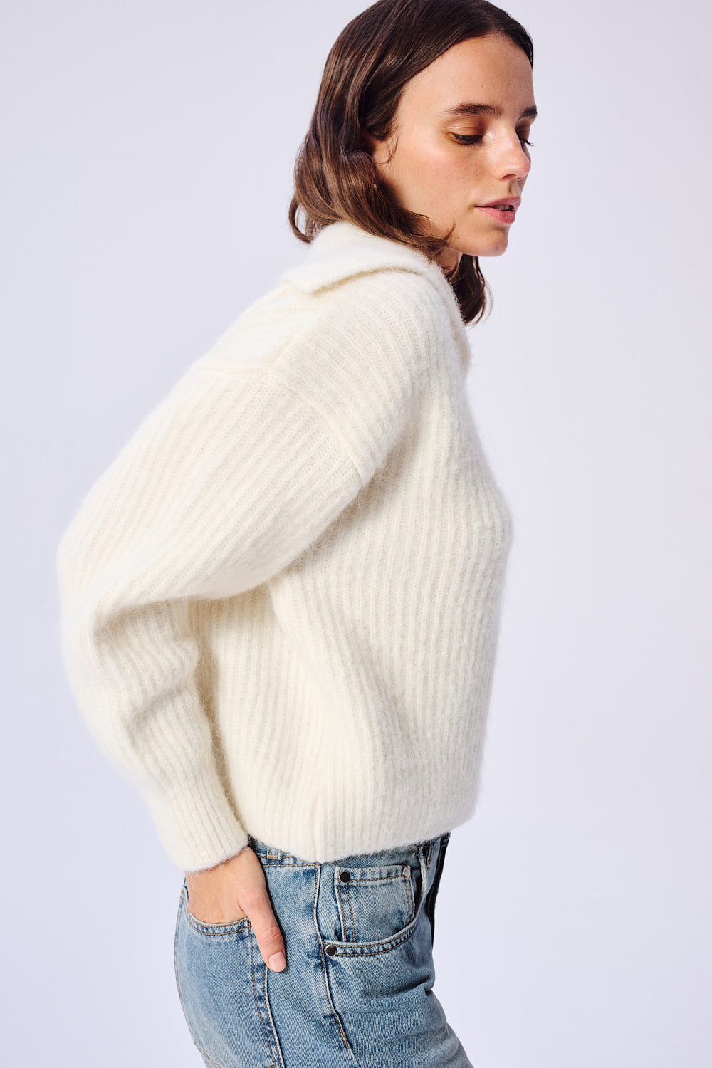 SWETER WEŁNIANY ODETTE ECRU
