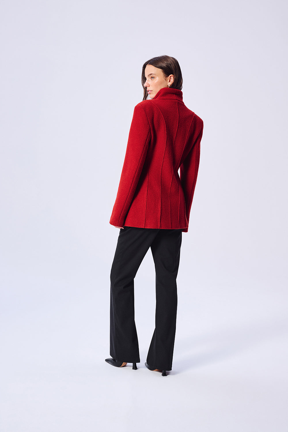 WOOL BLAZER SUITS RED