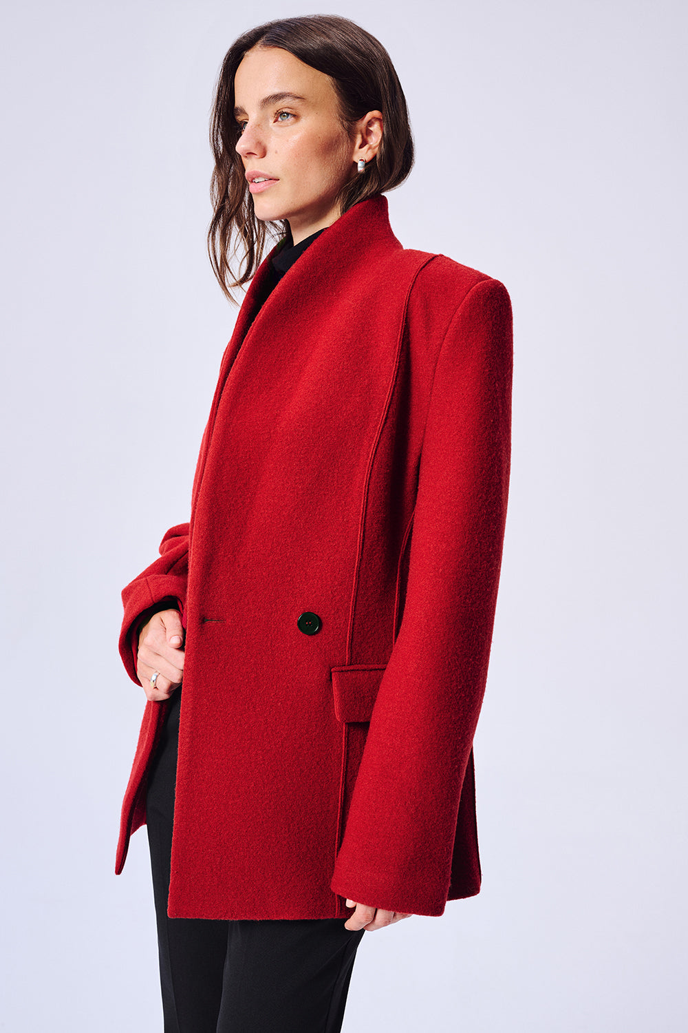 WOOL BLAZER SUITS RED