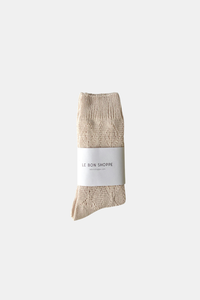 LE BON SHOPPE SKARPETKI MODAL EYELET OYSTER