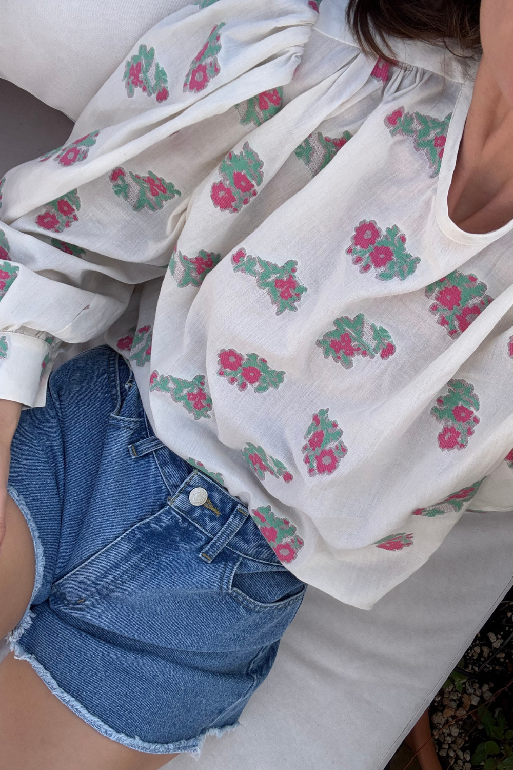 SHORT EN DENIM KEY BLEU