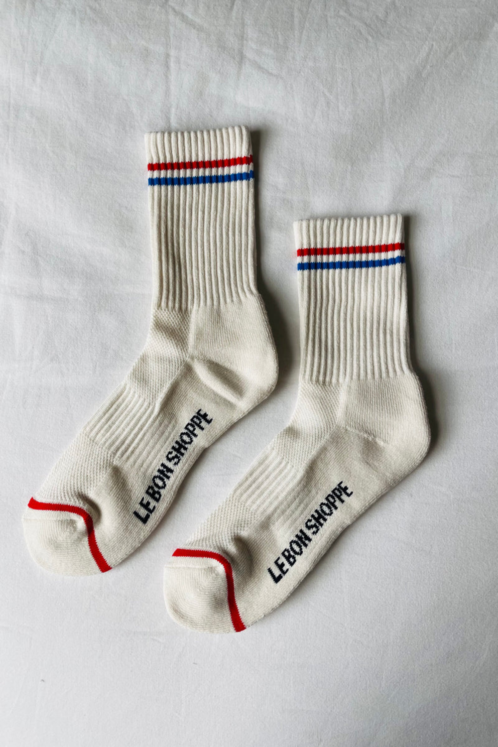 SPORTOWE SKARPETKI BOYFRIEND LE BON SHOPPE BIAŁE