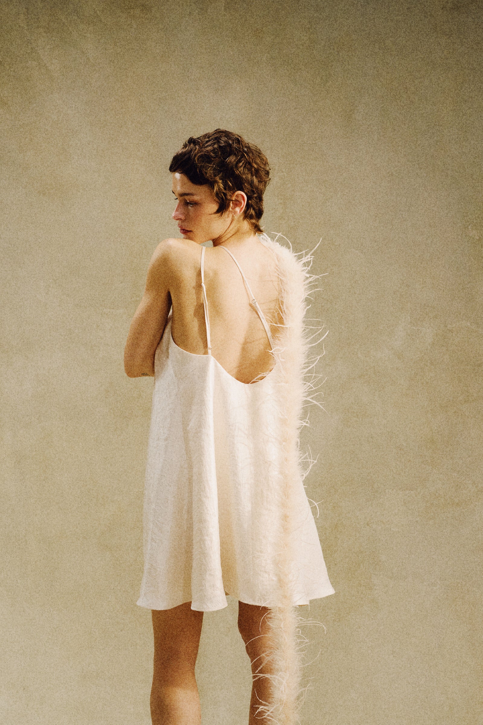 SLOWLY-KLEID IN OFF-WHITE