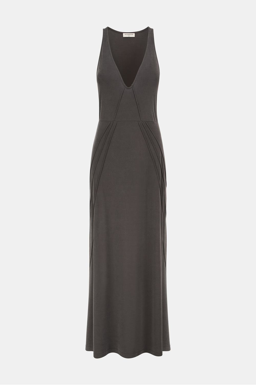 VELOUR MAXI DRESS BROWN