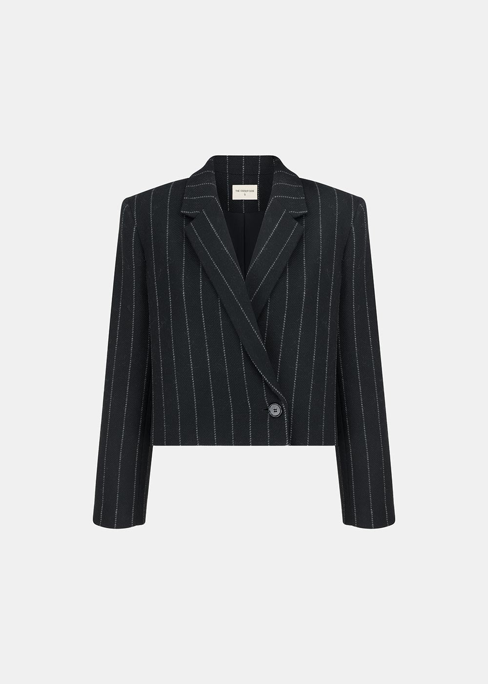 ELLIS WOOLEN JACKE GESTREIFT SCHWARZ