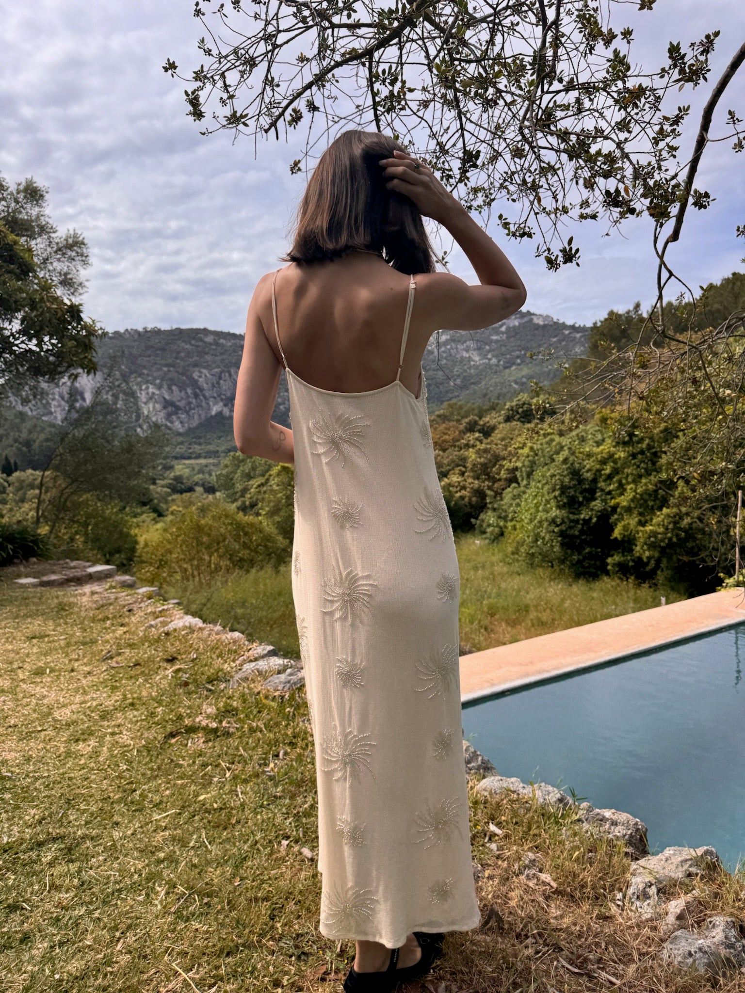 CHARM DRESS ECRU