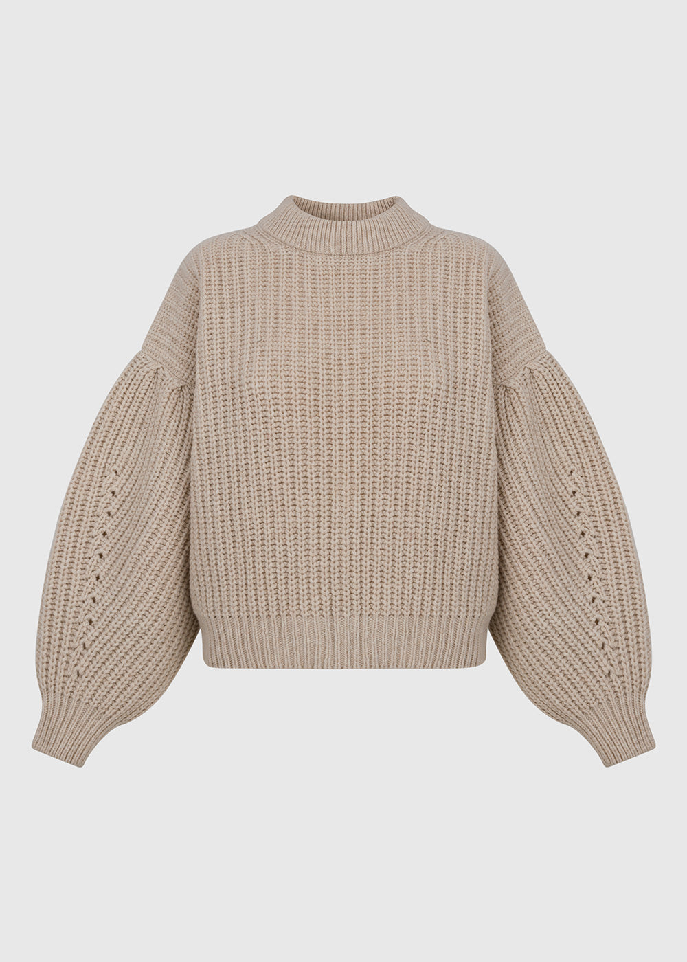 SWETER WOOLY BEŻOWY