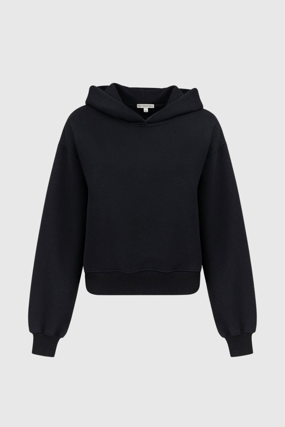 BLUZA Z SZEROKIM KAPTUREM LEAL ORGANIC CZARNA